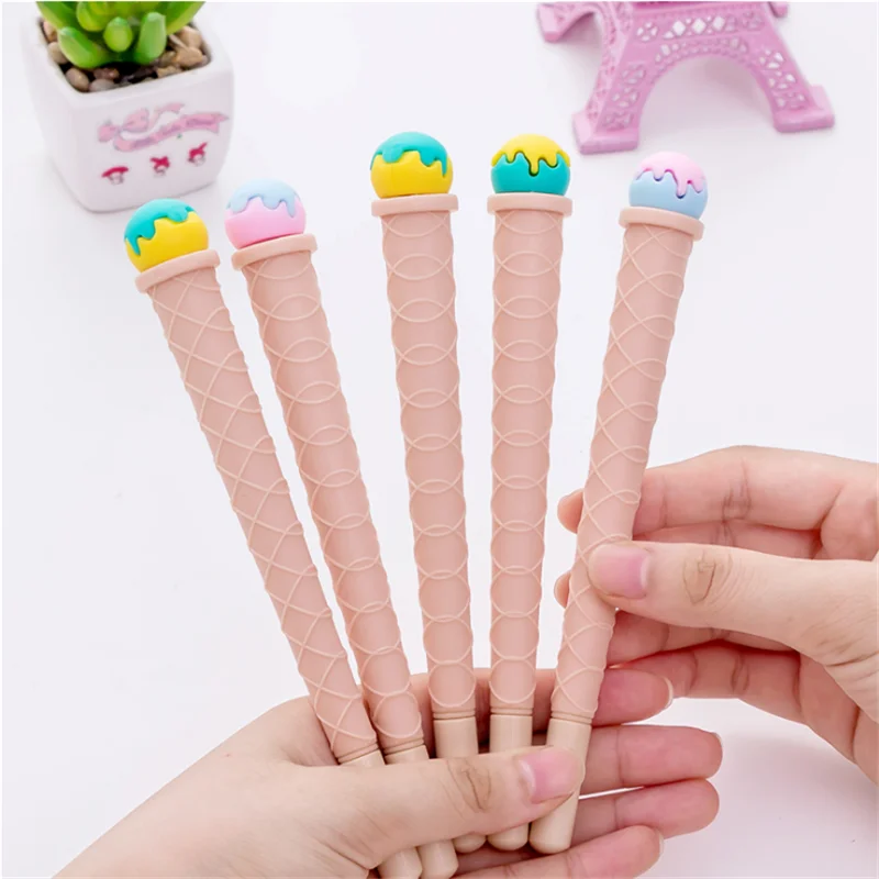 Trochilus 2Pcs Emulated ice cream gel pen creative pens school