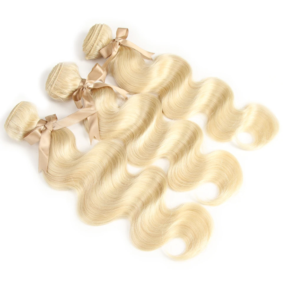 Multi-Size Honey Blonde Hair Weave Bundles Display 2