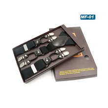 Мужские подтяжки 6 зажимы подтяжек на подтяжках ремень 3,5*125 см Высокое качество tirantes Hombre para pantalones подтяжки