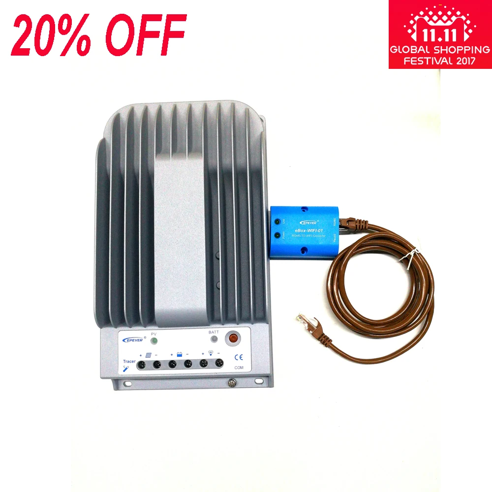 

Tracer MPPT Tracking Controller 30A150V Solar Panel input with Wifi-Box Solar Panel Battery Charge Controller and PV Regulator