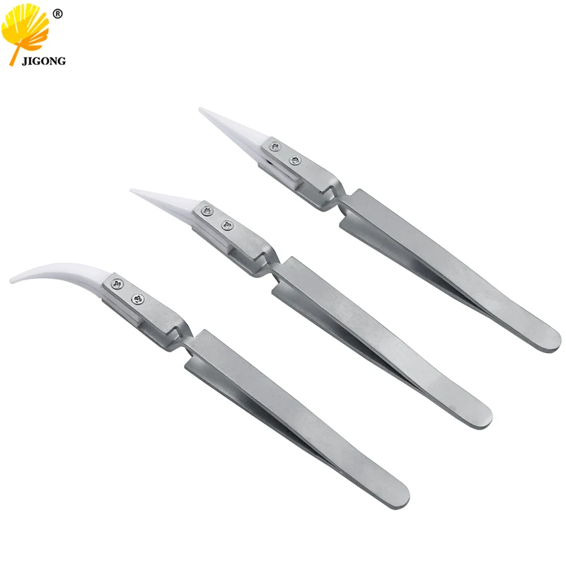 Tweezer tool precision tweezers 1pc stainless steel for eyelash-false clip makeup nail art