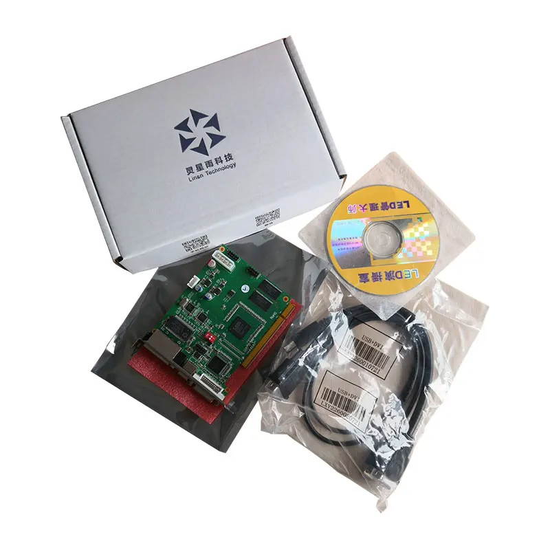 Linsn ts802d отправляющая карта с 1 шт. linsn rv908m32 для ЖК дисплея p2 p4 p6 p8 p10|Запчасти к