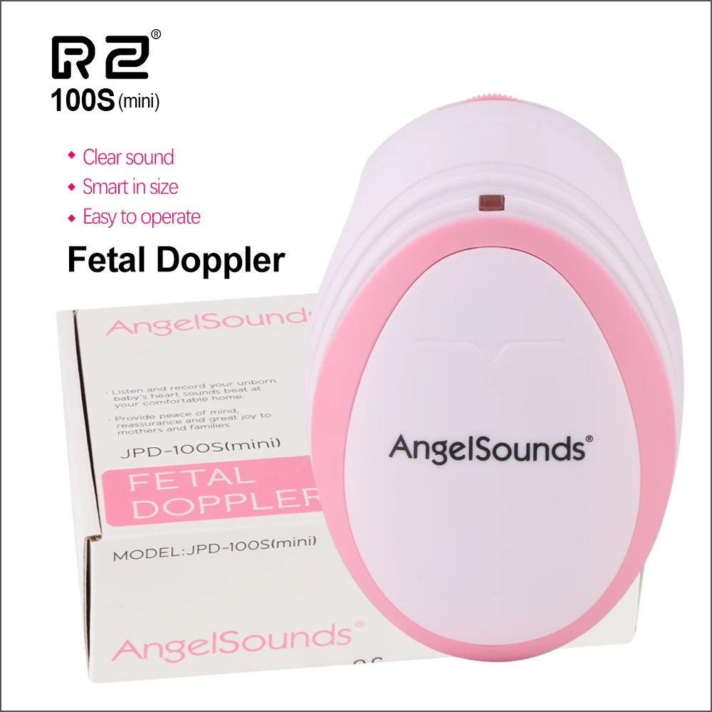RZ Mini Household Fetal Doppler Prenatal Pocket Baby Ultrasound Detector Angel Sound Heartbeat Pregnant Doppler Monitor