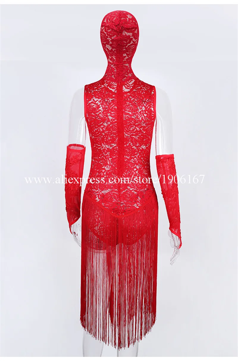 Lace sexy gogo clothing female red Chinese style bar collar dance dress night show ds costume new nightclub03