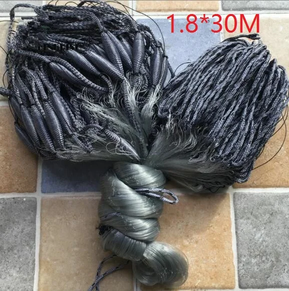 

Finefish Single Layer Monofilament Finland Net for Fishing Gillnet 1.8*30M Catch Fishing Network Cast Net