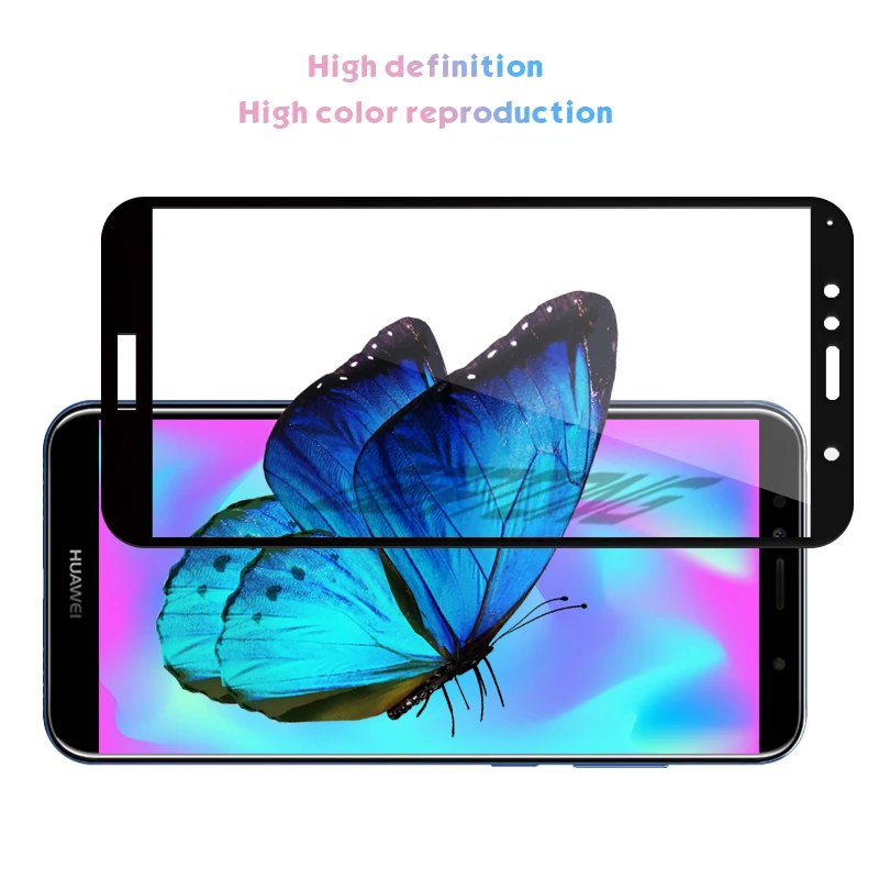 Закаленное стекло с полным покрытием для Huawei Y6 Y5 Y7 Prime Y9 2018 2019 Pro 2017 Защитная пленка
