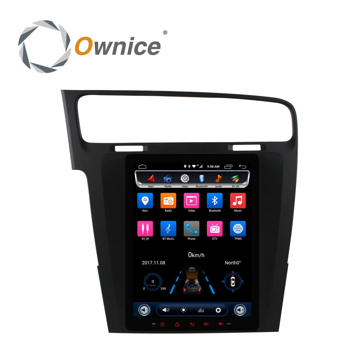 Ownice вертикальный 10 4 &quot/9 7&quot Восьмиядерный 2G RAM автомобильный dvd плеер Android 6 0
