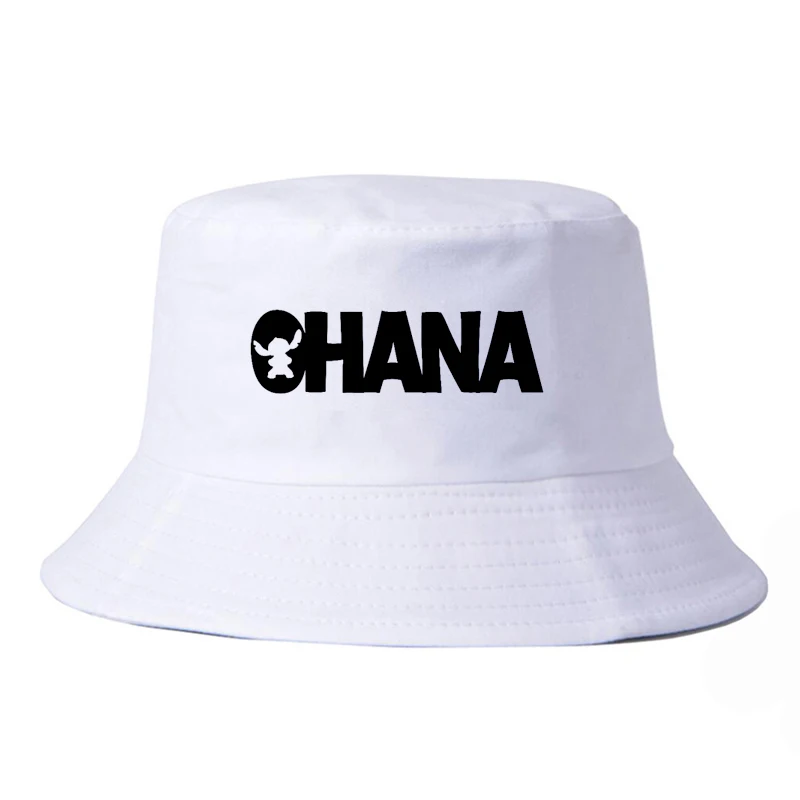 

Fashion Ohana letter bucket hats Hunting Fishing Outdoor safari fishing Cap Summer Unisex Sun fisherman caps