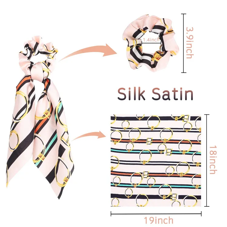 Новинка, богемные резинки для волос для девушек, цветочный принт, женский шарф для волос, конский хвост, держатель, сделай сам, эластичные резинки для волос, аксессуары для волос