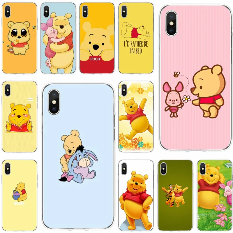 

Cute cartoon Winnie the Pooh Cover Soft Silicone TPU Phone Case For iPhone 5 5S 5C SE 6 6plus 7 8plus X XS XR XS Max