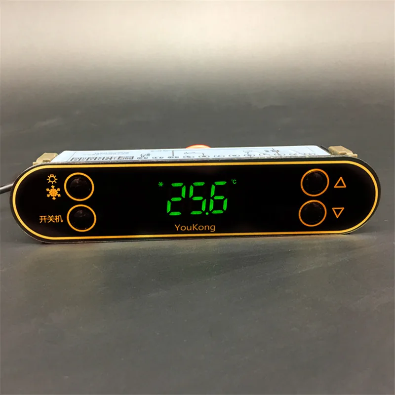 YK-712 цифровой термостат Температура контроллер для холодильника 220v с Температура датчик большой ЖК-дисплей дисплей