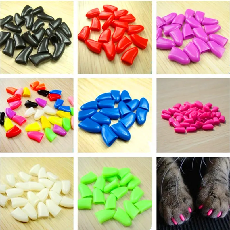 20pcs/bag Soft Cat Nail Caps / Cat Nail Cover / Paw caps / Pet Nail