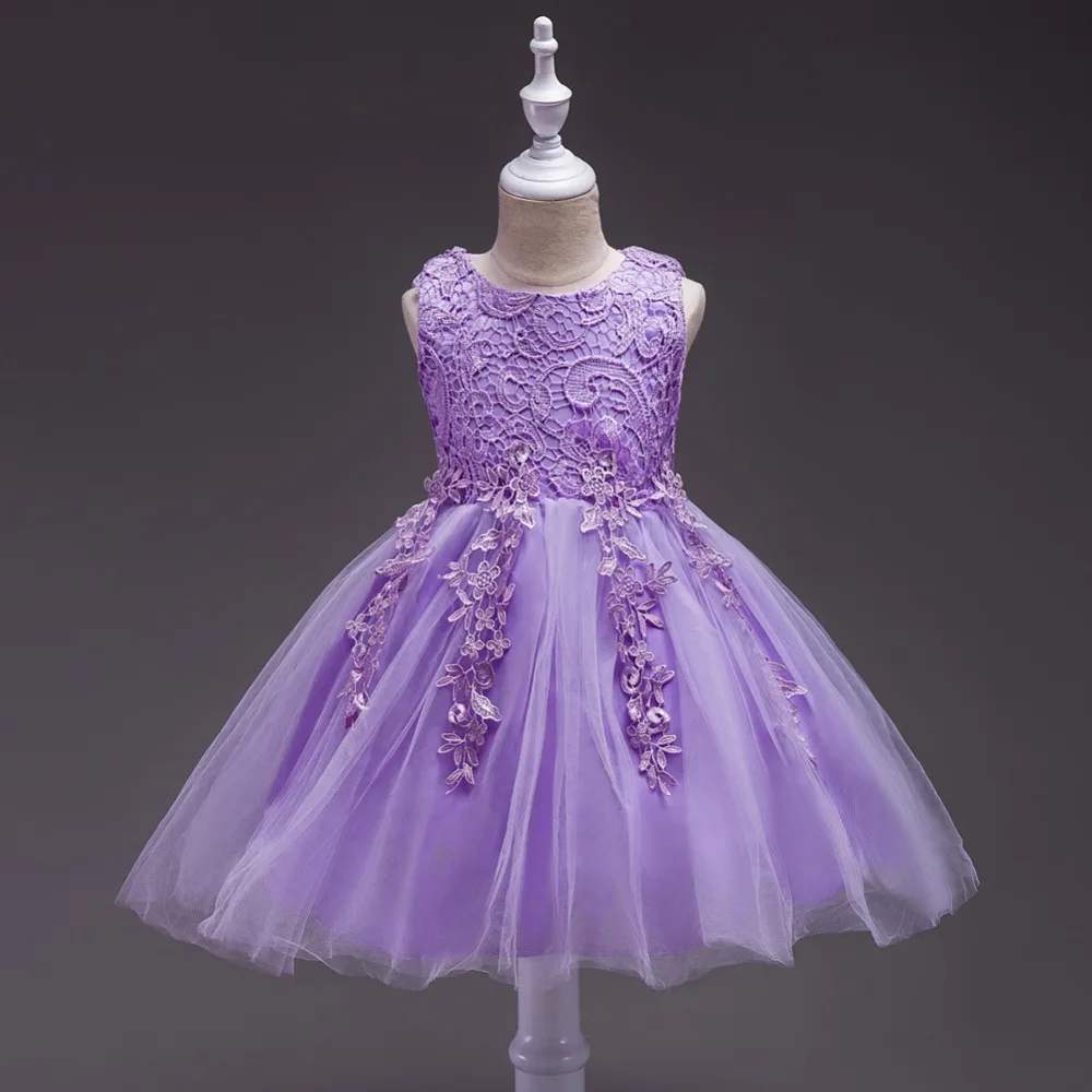 

High Quality White First Communion Dresses For Girl Tulle Lace Infant Toddler Pageant Flower Girl Dress for Wedding and Birthday