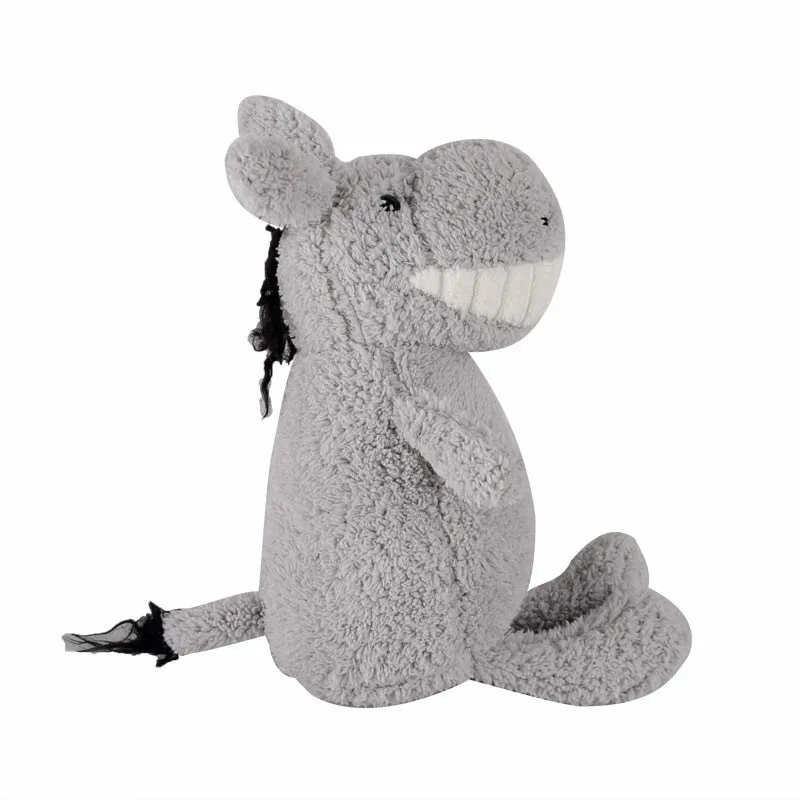 1X Recheado Animais De Pel&uacute;cia Sorridente Rindo Engra&ccedil;ado Doce Bonito Brinquedo Para O Beb&ecirc; E Crian&ccedil;as (Cinza burro)