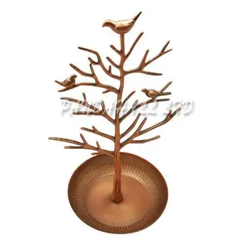 

Earring Jewelry Display Rack, Jewelry Tree Stand, Iron Plated Copper, Tree, Red, Red Copper, 170x310mm