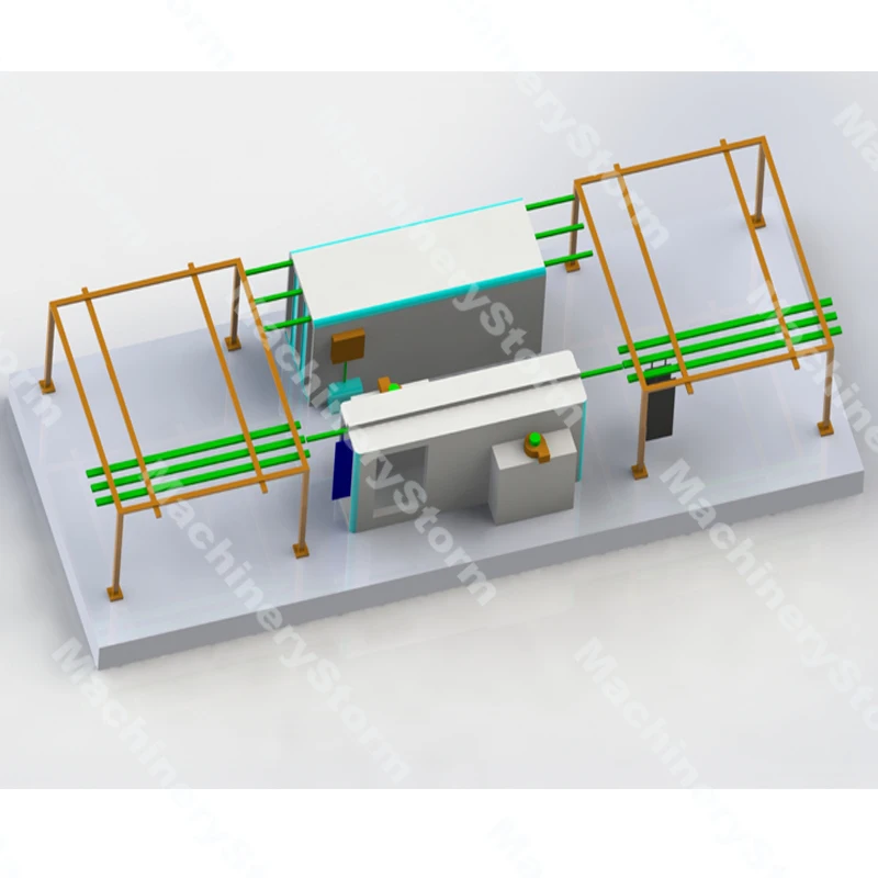 Manual conveyor system powder coating line 4