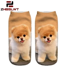 ZHBSLWT 3D Печатные Носки Женщины Новый Мужской Симпатичные Low Cut Носки Несколько Цветов Женщины Носок женщин Вскользь Животных Форма носки