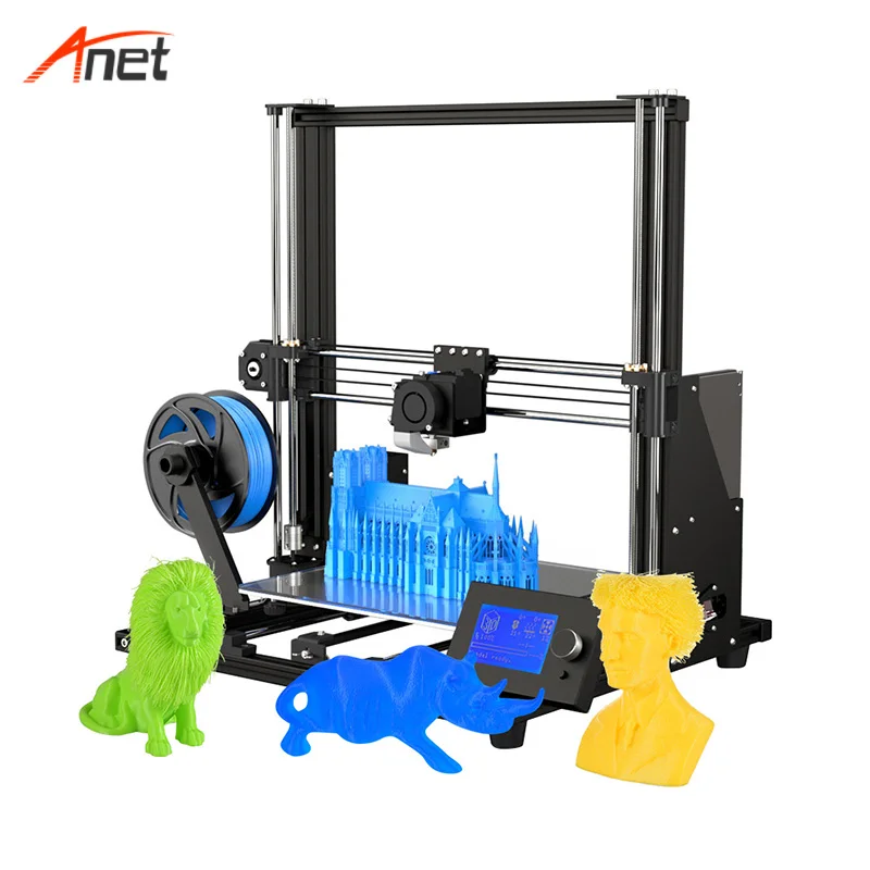 ANET A8 PLUS 3D принтер Модернизированный пояс Регулировка печати размер 300*300*400 рама из