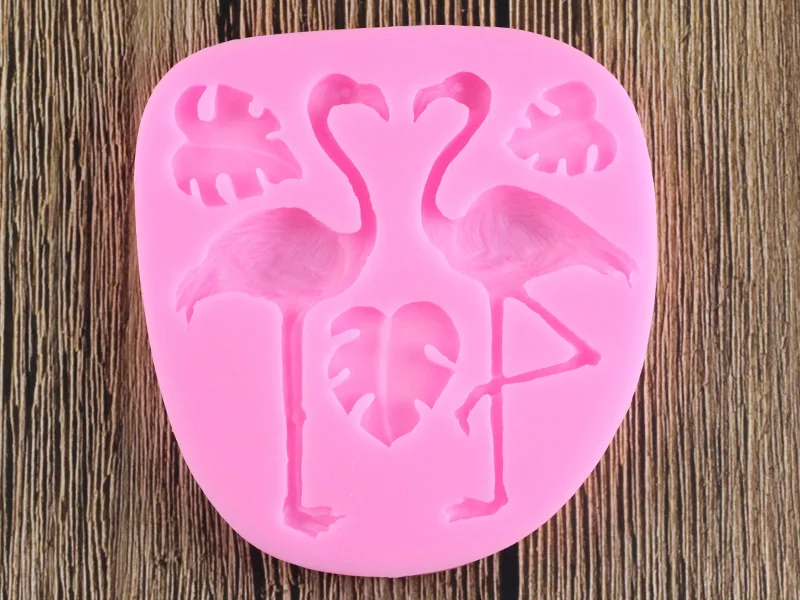 Фламинго силиконовая формочка в виде цветов черепаха лист формы для шоколадной глазури DIY Летняя Вечеринка торт украшения инструменты Смола глина формы