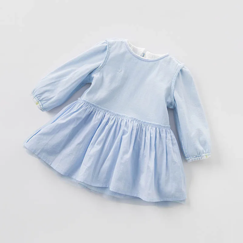 DBZ7586 dave bella/весеннее модное платье для маленьких девочек; праздничное платье с цветочным рисунком для дня рождения; детская одежда для малышей