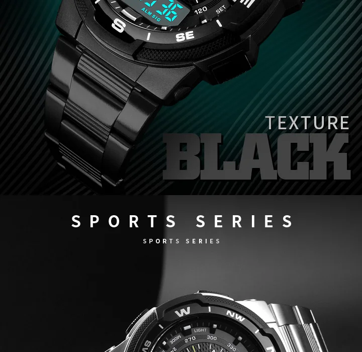 SKMEI Watch Men's Watch Fashion Sport Watches Stainless Steel Strap Mens Watches Stopwatch Chronograph Waterproof Wristwatch Men