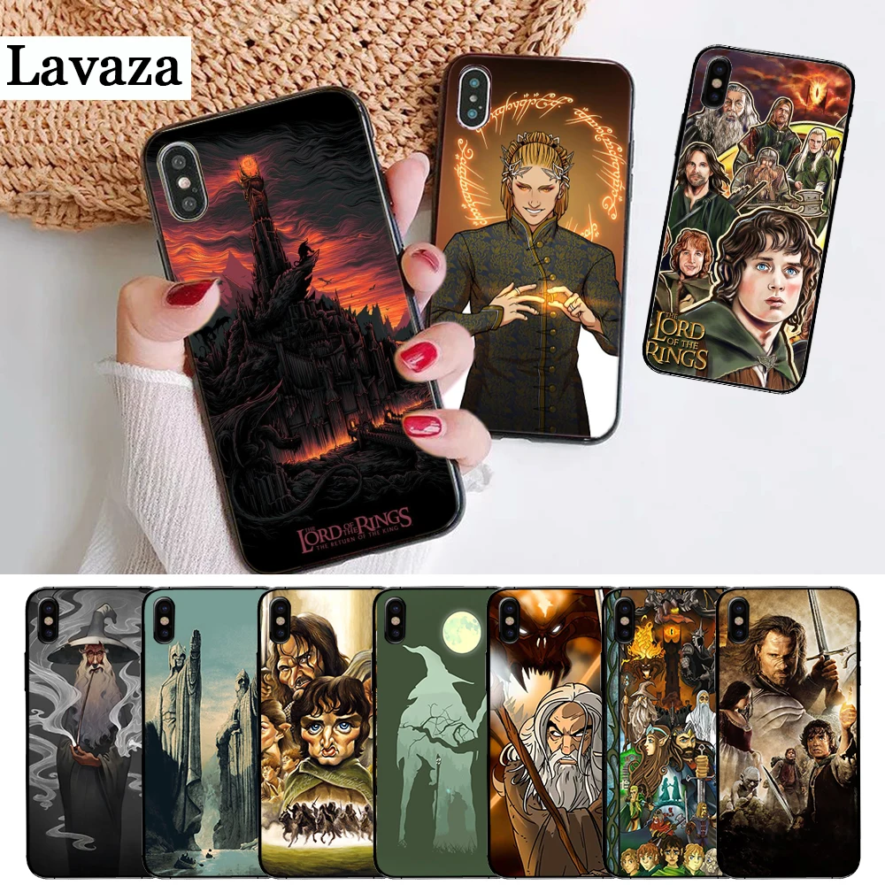 

Lavaza the lord of the rings Pattern Silicone Case for iPhone 5 5S 6 6S Plus 7 8 X XS Max XR