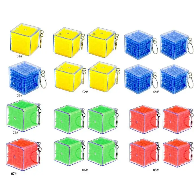 Дети 3D куб лабиринт-головоломка игрушка детская тренировка баланса лабиринт куб игрушки мальчики девочки смешной мозговой вызов