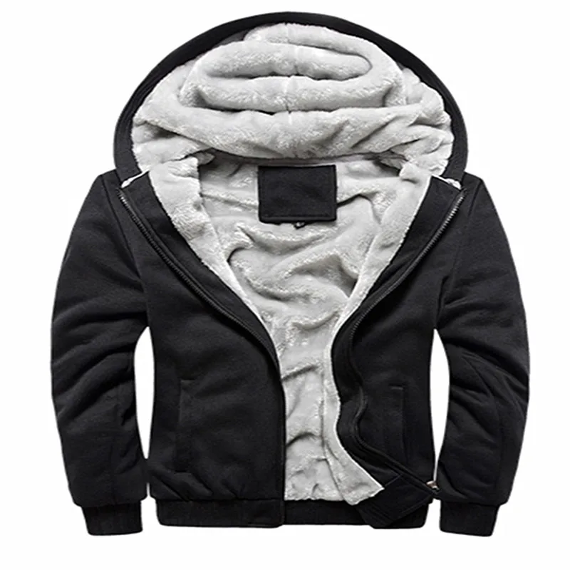 2019 Hot Sale Men's Hooded Casual Hoodies Clothing Wool Liner Mens ...