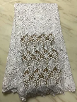 

Latest African chemical water soluble lace fabric fashion guipure lace material for dress EWP90(5yards/lot)