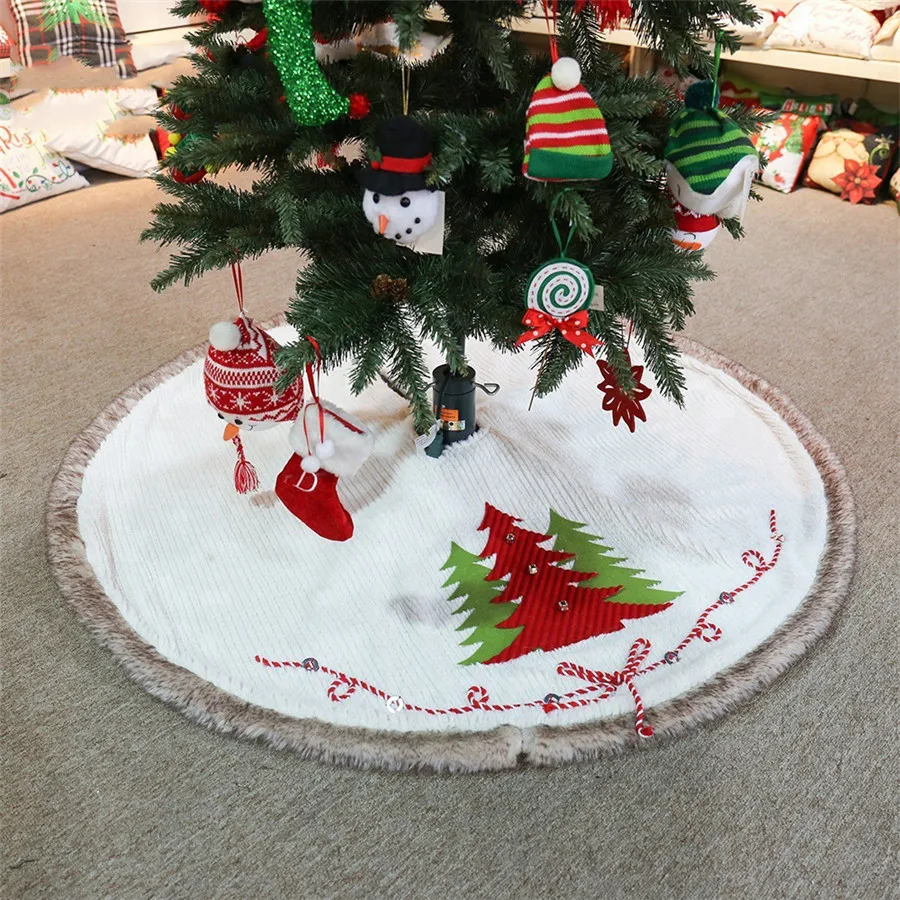 

2020 Merry Christmas Decorations for Home 120cm Christmas Plush Tree Skirt Hotel Shopping Mall Decoration New Year Navidad Natal