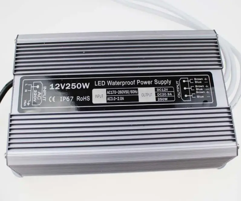

Good Sale DC 12V 250W waterproof led driver Access control driver adapter led light transformer 21A power charger for leds
