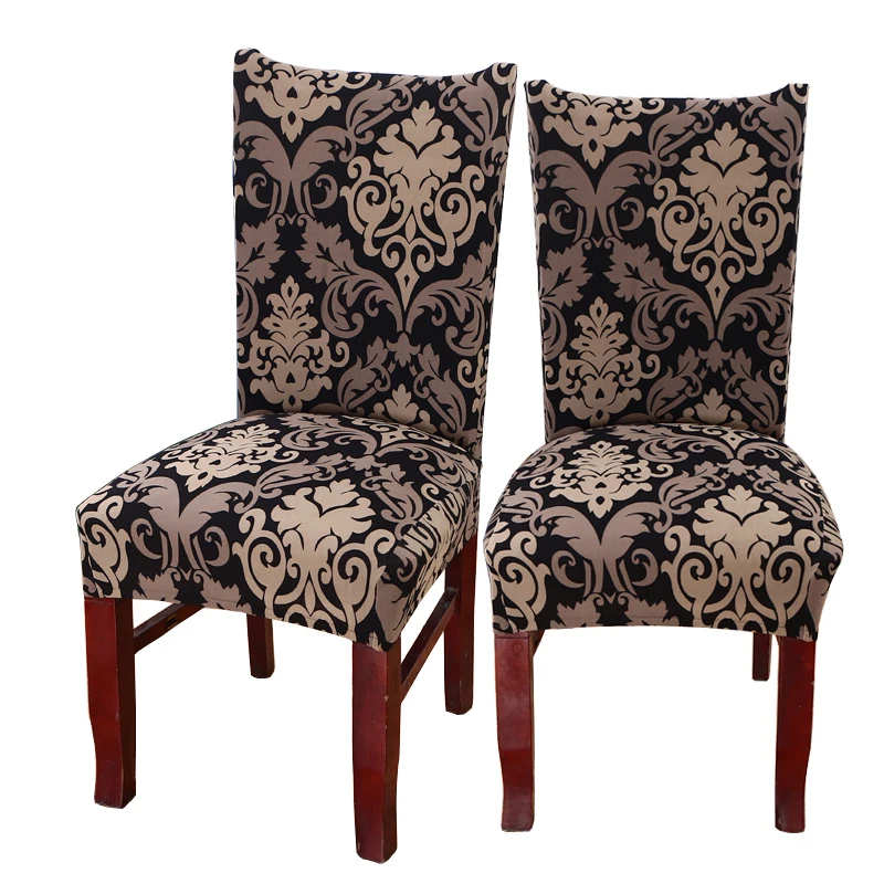 

Spandex Elastic Printing Dining Chair Slipcover Modern Removable Anti-dirty Kitchen Seat Case Stretch Chair Cover for Banquet