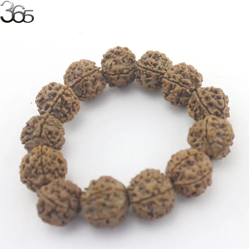 #*Cheap Free Shipping 16 18mm Natural Prayer Nepal King Kong Pu Tizi Beads 13 Pcs Stretch Jewelry Bracelet 7 9inch