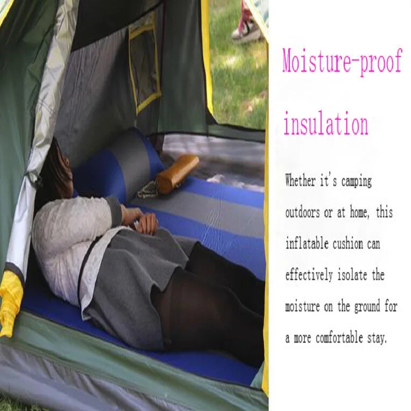 Double camping automatic inflatable sleeping pad Thickening and widening Easy to carry natural hiking double outdoor air bed Double camping automatic inflatable sleeping pad Thickening and widening Easy to carry natural hiking double outdoor air bed