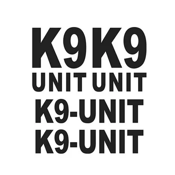 

4PCS K-9 UNIT SET Police Dog Fun Car Stickers Decals Motorcycle Car Styling Black/Silver C1-0024