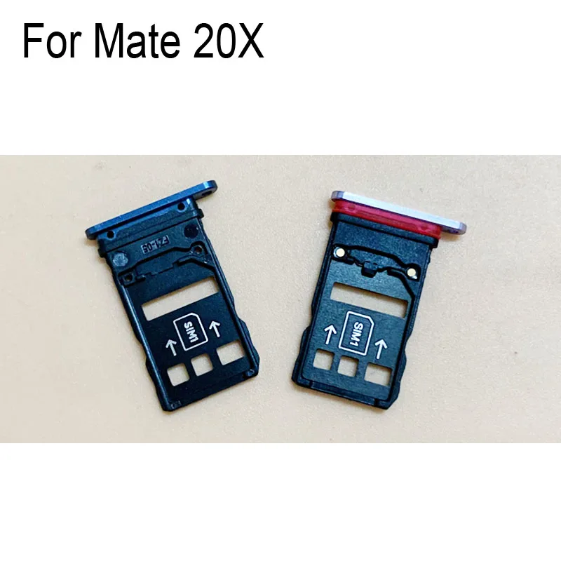 Оригинальный новый серебристый лоток для SIM-карты Huawei Mate 20X SD-карты держатель