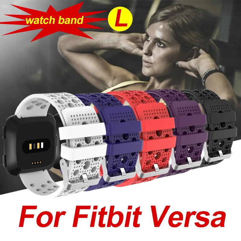 

Watch Band Rubber Parts Premium Replacement Wrist Band Adjustable Soft Strap Kit Repair for Fitbit Versa