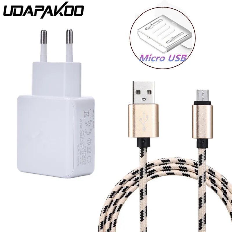 Европейская вилка 2 порта USB зарядное устройство или Micro для Huawei honor 4c 4x 5c 5x 5a 6 6x7 7i