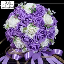 Perfectlifeoh красивые цветы ручной работы Декоративные искусственные розы цветы жемчуг невесты кружевные акценты Свадебные букеты