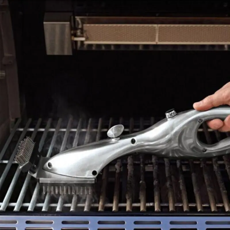 New Stainless Steel Steam BBQ Grill Cleaning Cooking Tool Brush Outdoor