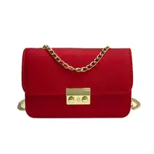 Женские кожаные сумки с цепочкой маленькие женские яркие цвета вечерние плечевая сумка с застежкой Прямая# F