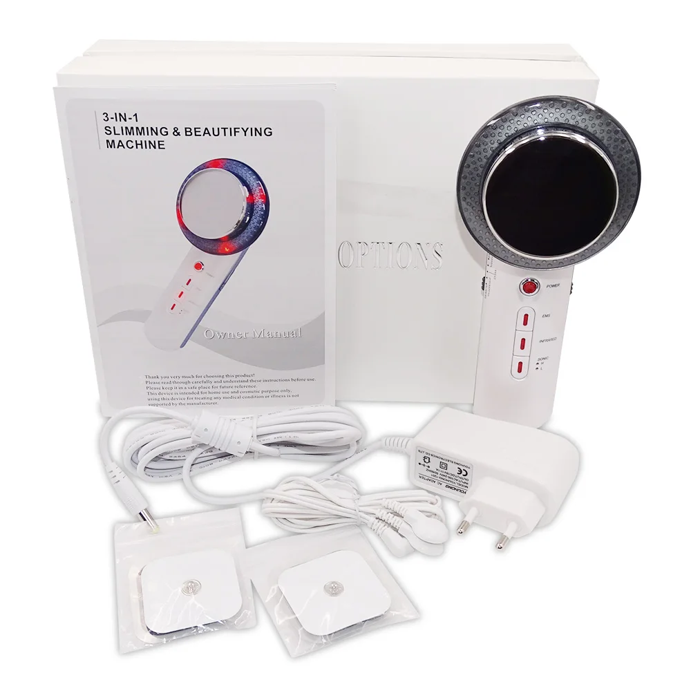 

3 in 1 Ultrasound Cavitation EMS Body Slimming Massager Anti-Cellulite Fat Burner Infrared Face Body Loss Weight Machine
