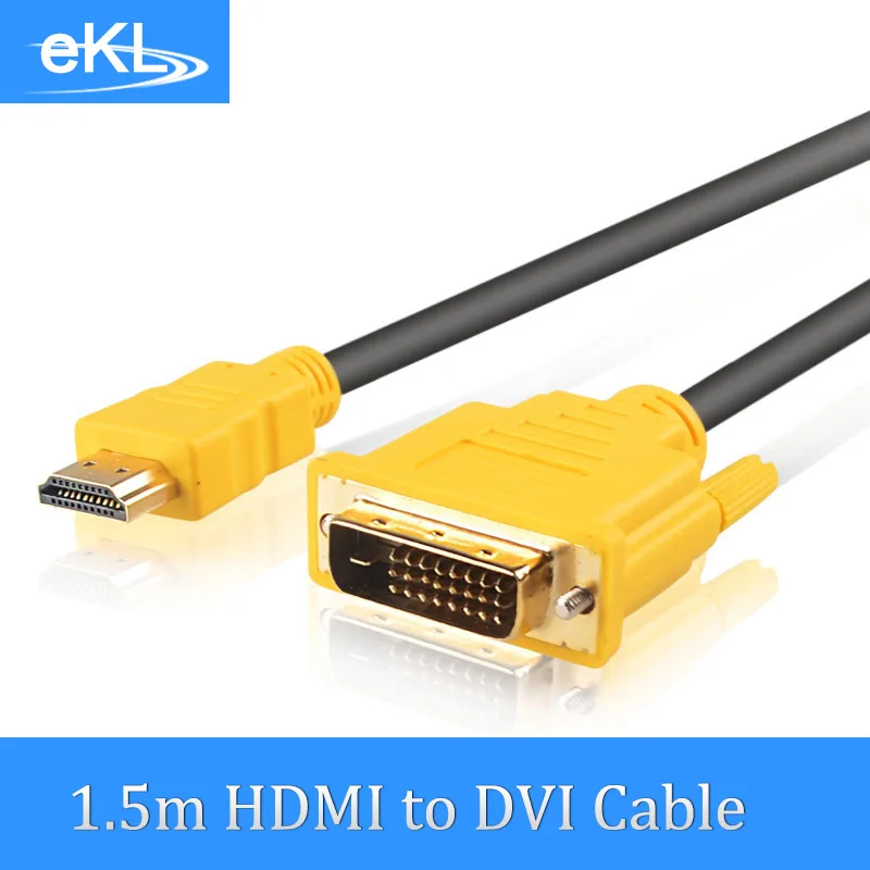 EKL HDMI к DVI DVI-D 24+ 1 контактный кабель-удлинитель 1080 P 3D адаптер Кабели для монитора HDTV xbox PS34