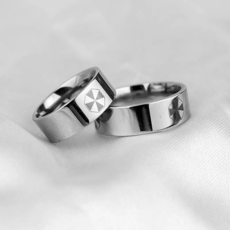 

Resident Evil UMBRELLA Logo Stainless Steel BAND RING Men's Wedding Gift