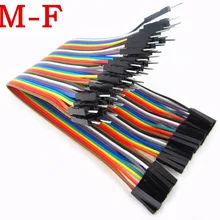 40 шт. в ряд Dupont кабель 20 см 2,54 мм 1pin 1 p-1 p мама-папа перемычка для