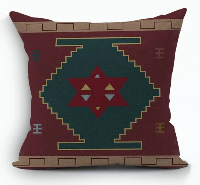 Kilim Cushions Home Decor Ethnic Decorative Pillows Case Boho Moroccan Linen Pillow Cover For Sofa 45x45cm