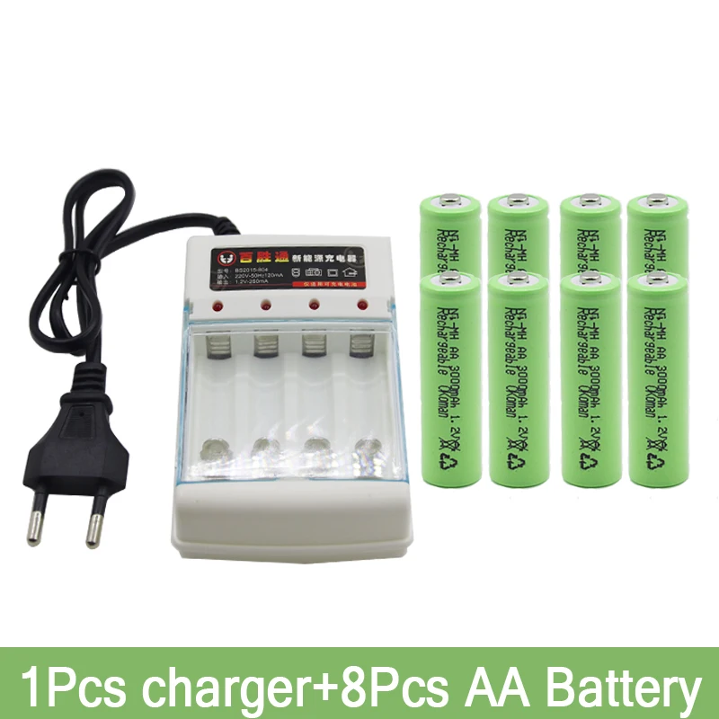 4 шт. Daweikala AA 3000 1 2 V Quanlity аккумуляторная батарея 3000mAh BTY Ni MH 2A + бесплатная