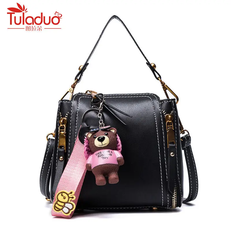 

2018 New Women Bag Handbag Famous Brand Totes With Cute Bear Ladies Messenger Bags Leisure Crossbody Bag Female Solid Sac A Dos