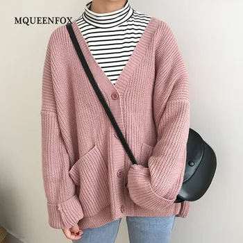 

2019 New autumn winter sweater casual women Warm Long sweater cardigan Female Knitted Coat warm autumn gery cardigan