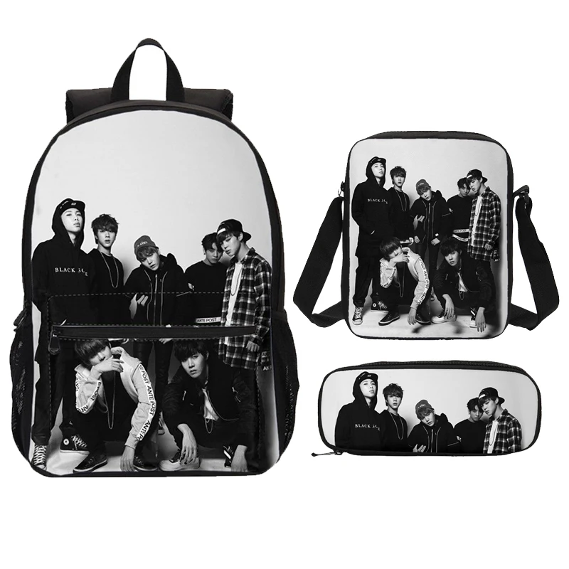 Школьные рюкзаки Kpop B для девочек подростков набор женских портфелей модный